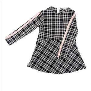 Boboli Grey Checkered Plaid Dress